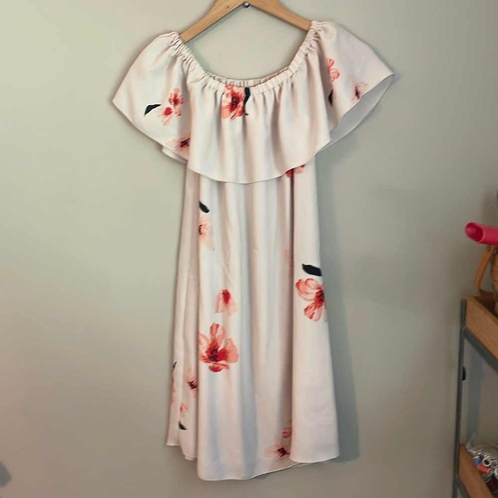 Ariztia Wilfred Off The Shoulder Floral Mini Dress Size XS
